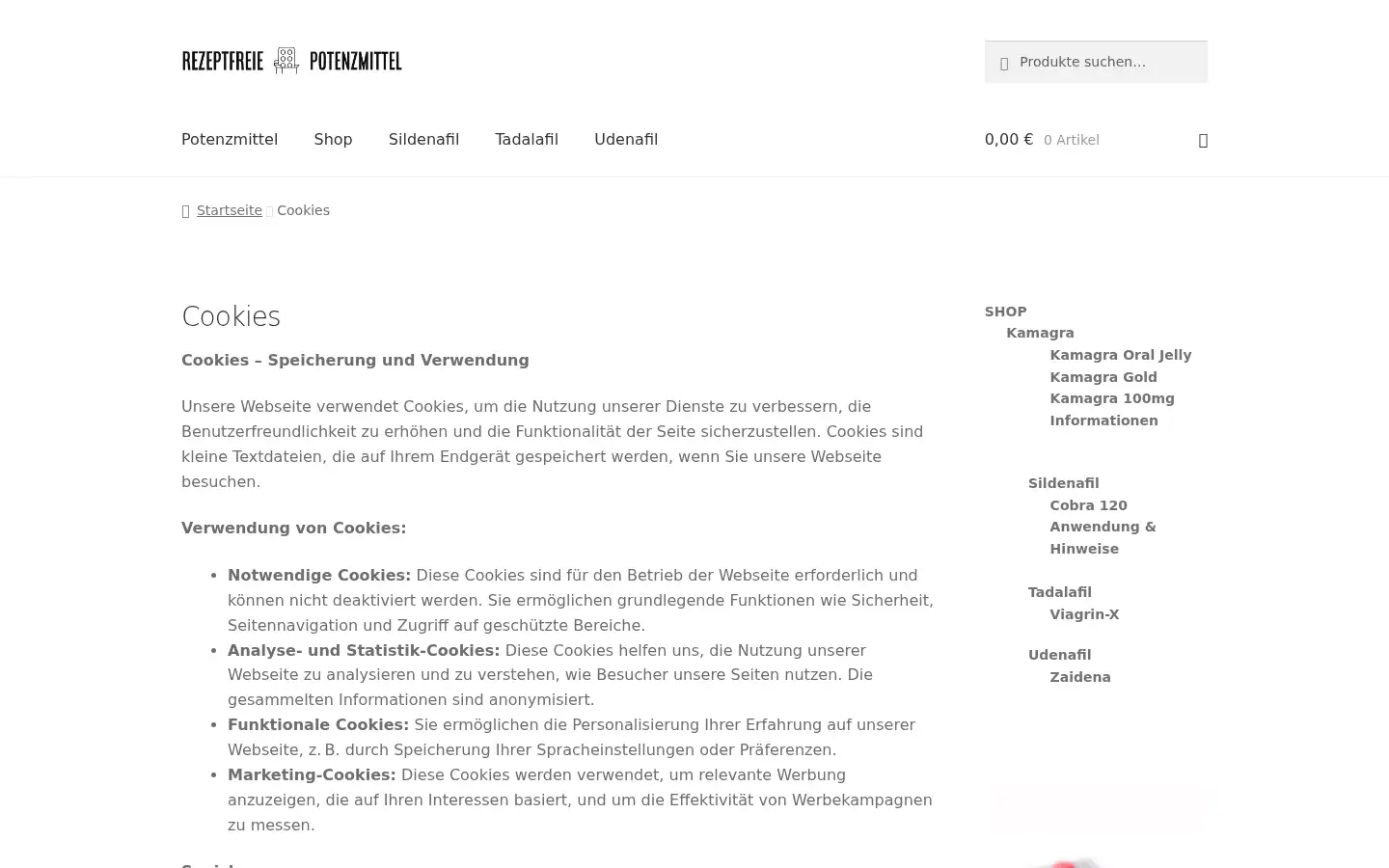 Screenshot of rezeptfreipotenzmittel.de