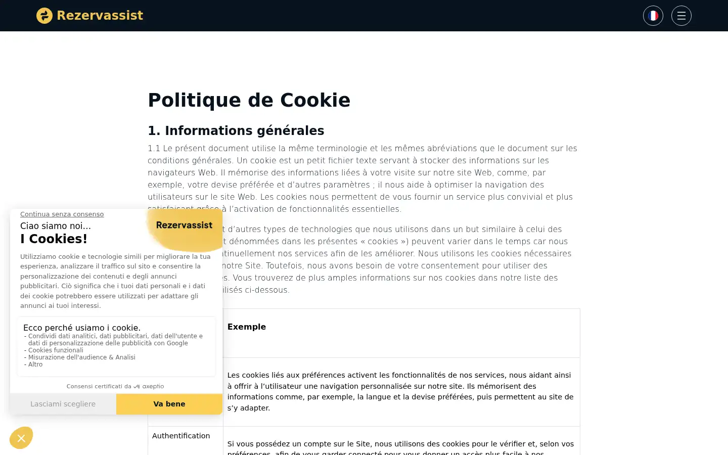 Screenshot of rezervassist.com