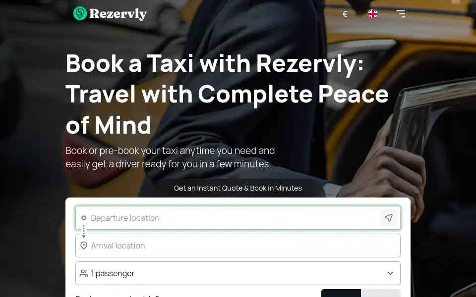 Screenshot of rezervly.io