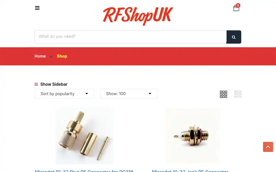 Screenshot of rfshop.co.uk