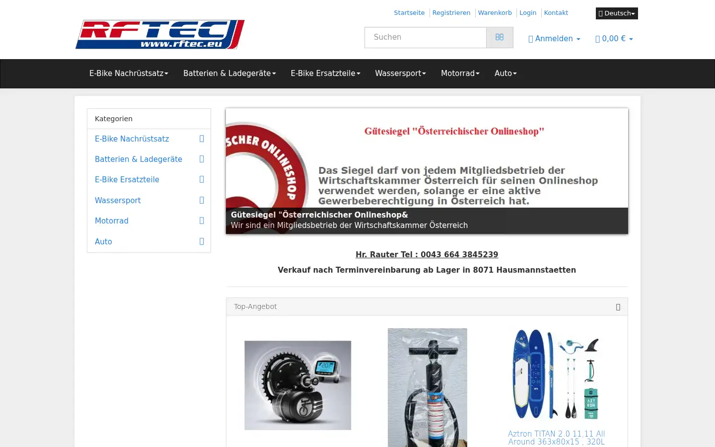 Screenshot of rftec.eu