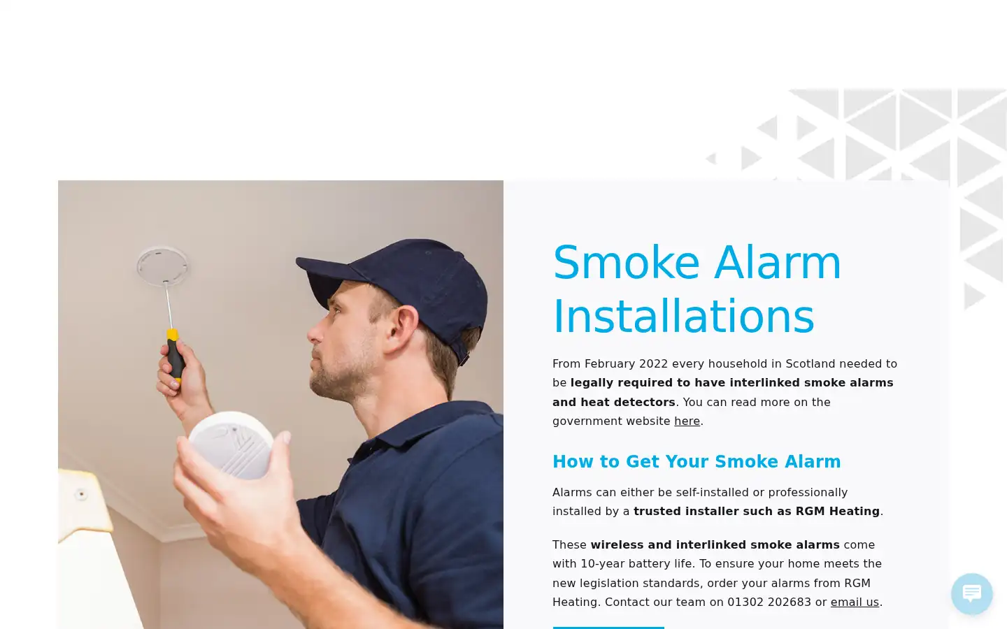 Screenshot of rgmheating.co.uk