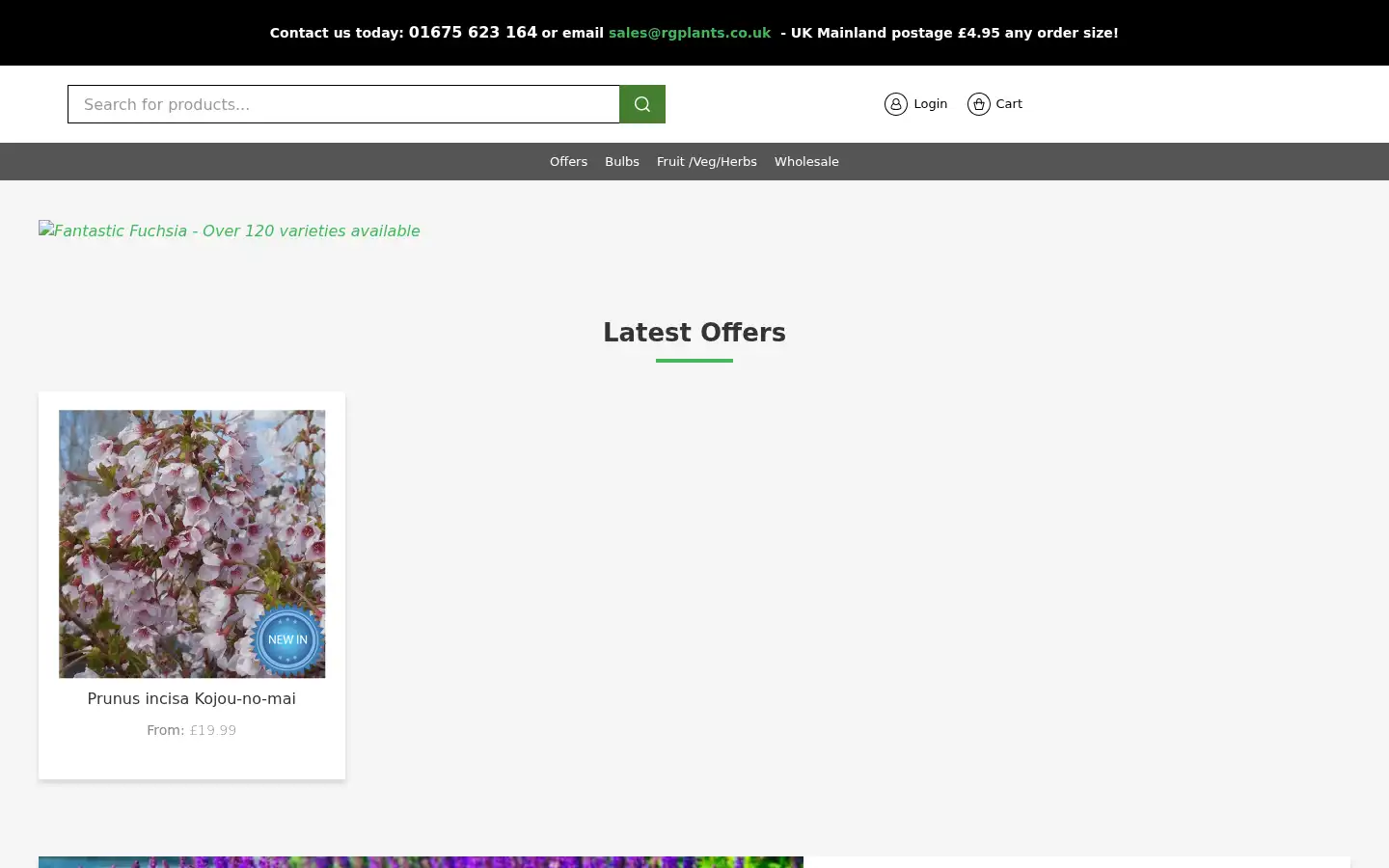 Screenshot of rgplants.co.uk