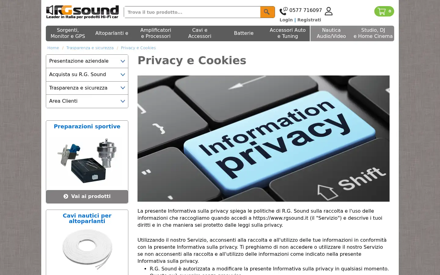 Screenshot of rgsound.it