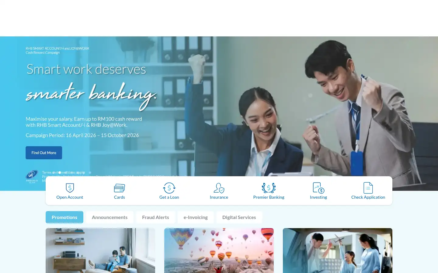 Screenshot of rhbgroup.com