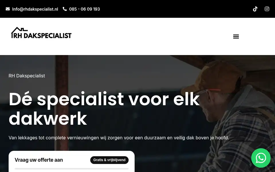 Screenshot of rhdakspecialist.nl
