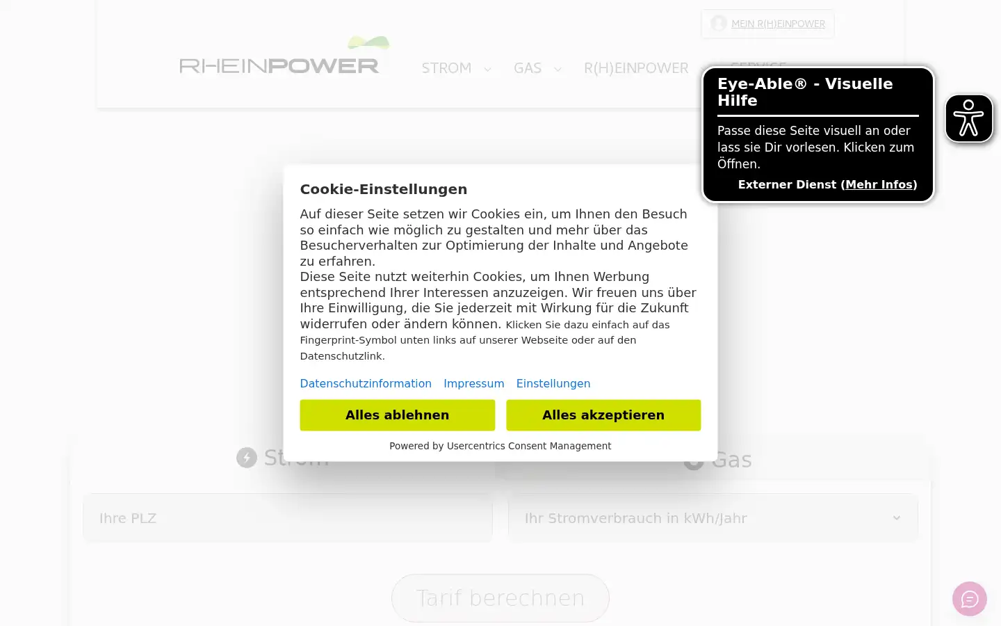 Screenshot of rheinpower.de