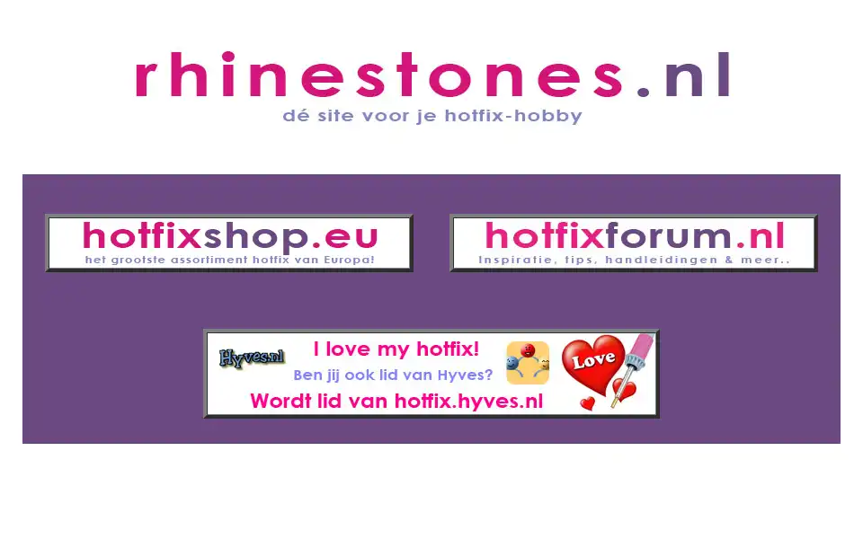 Screenshot of rhinestones.nl