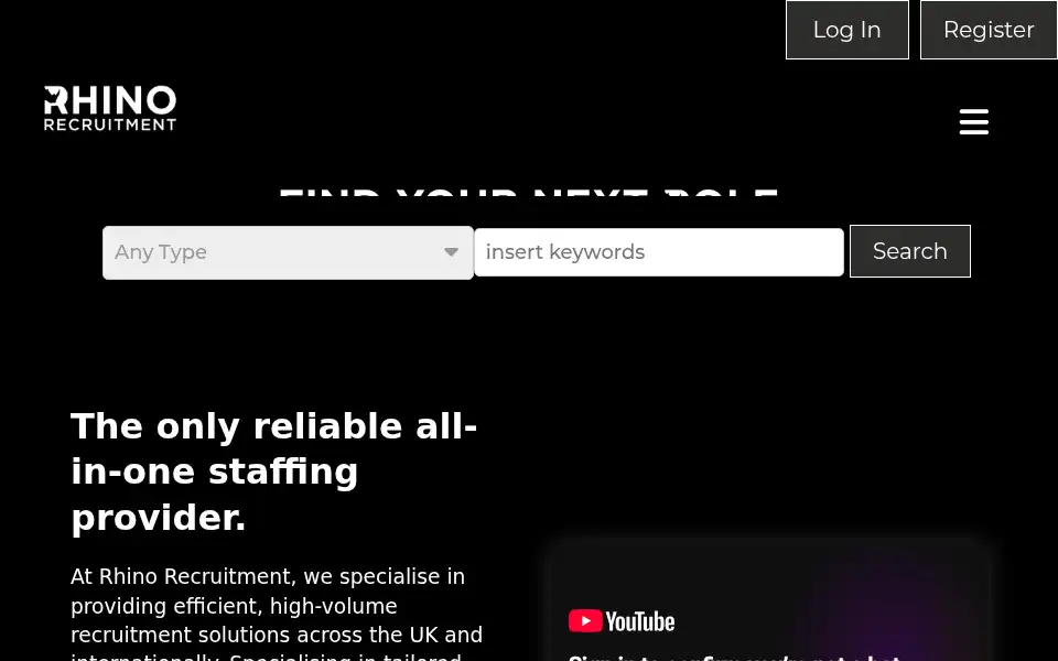 Screenshot of rhinorecruitment.co.uk