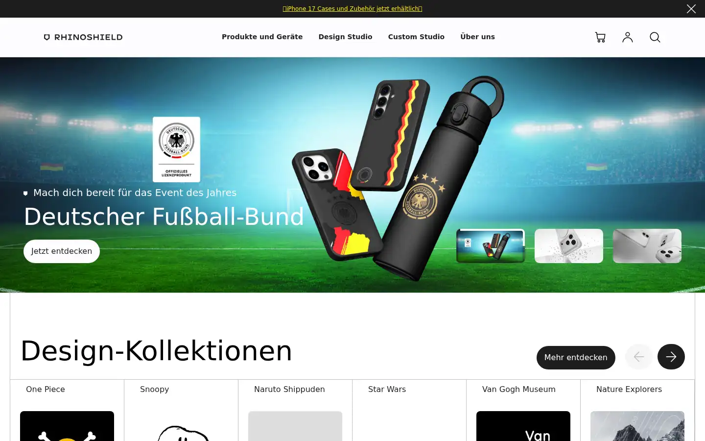 Screenshot of rhinoshield.de