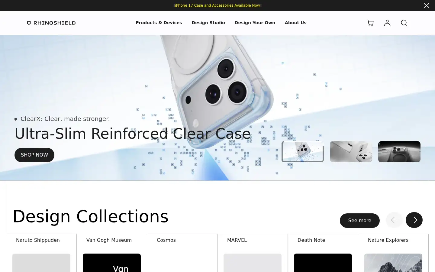 Screenshot of rhinoshield.eu