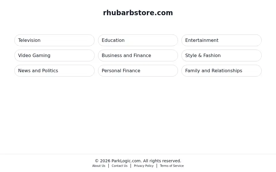 Screenshot of rhubarbstore.com