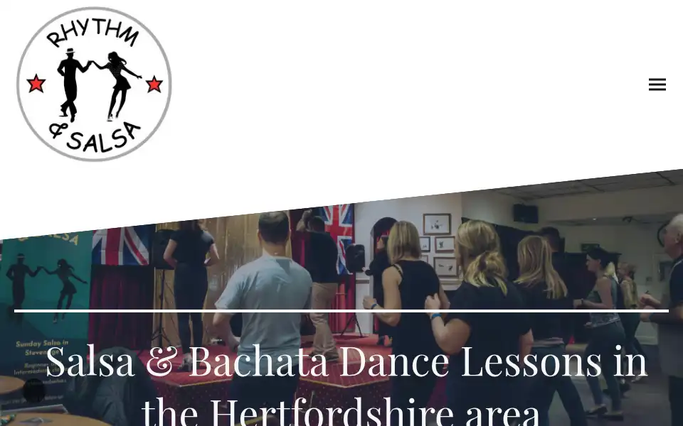 Screenshot of rhythmandsalsa.co.uk