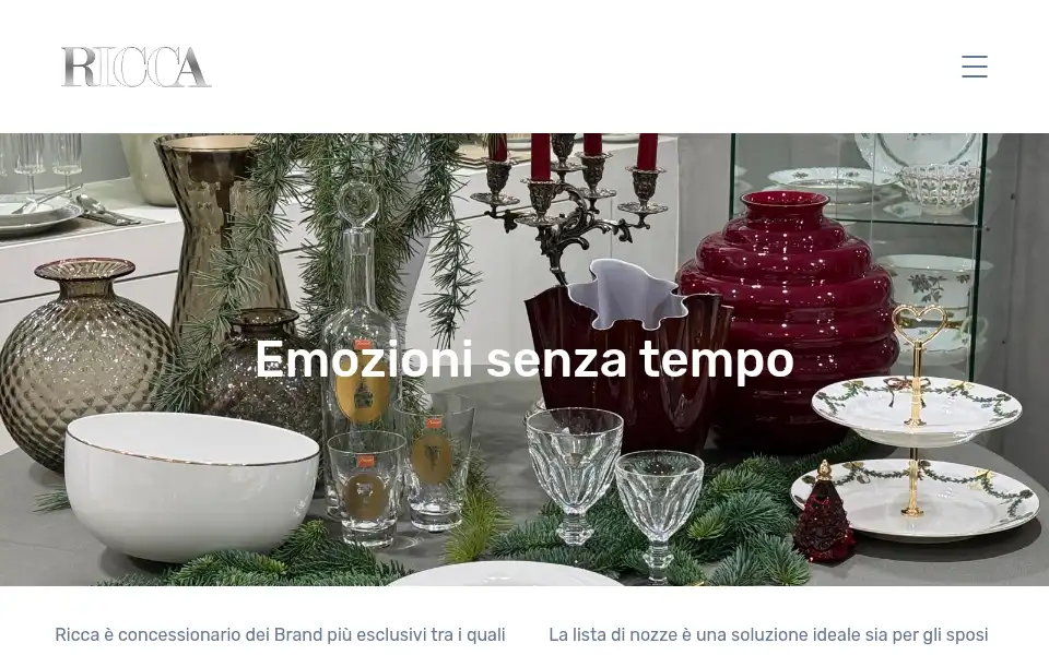 Screenshot of riccacristallerie.it