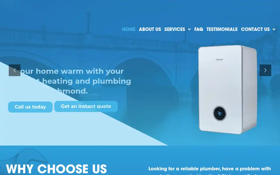 Screenshot of richmondparkplumbers.co.uk
