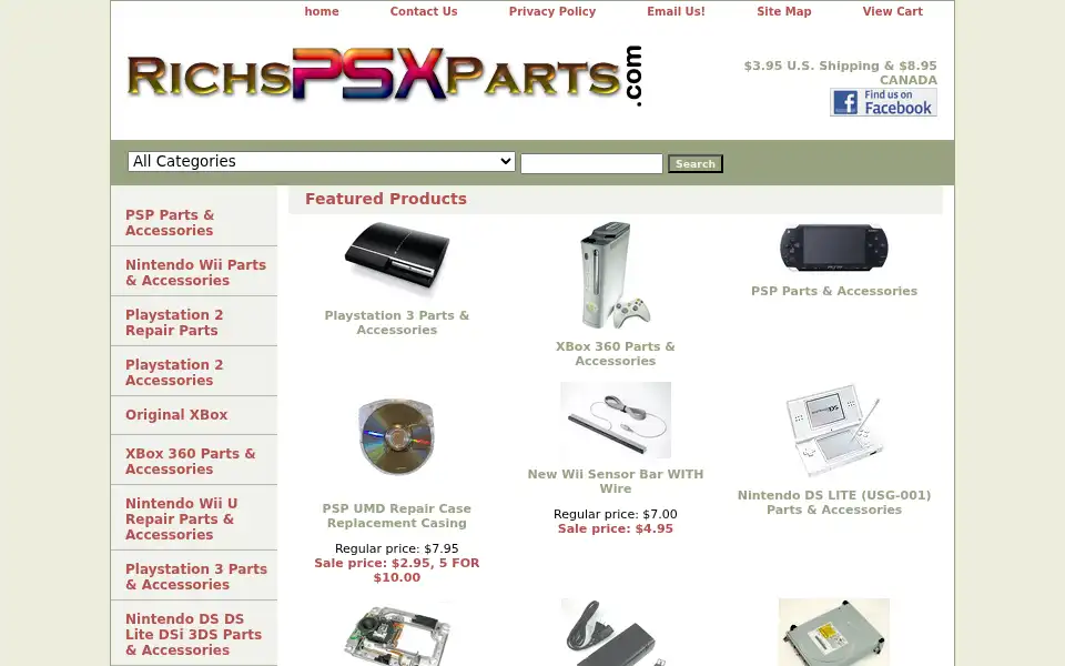 Screenshot of richspsxparts.com