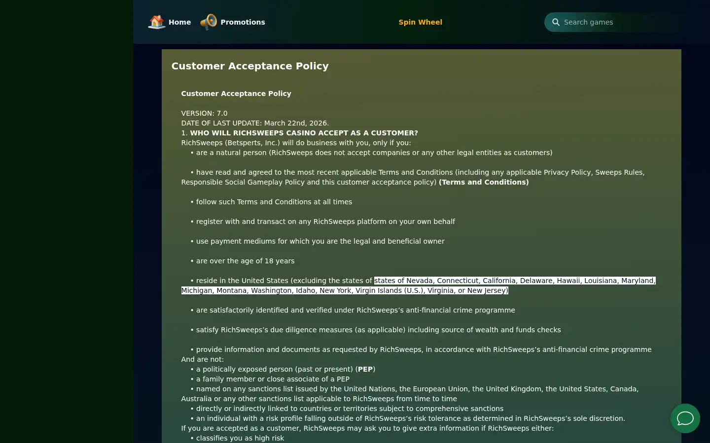 Screenshot of richsweeps.com