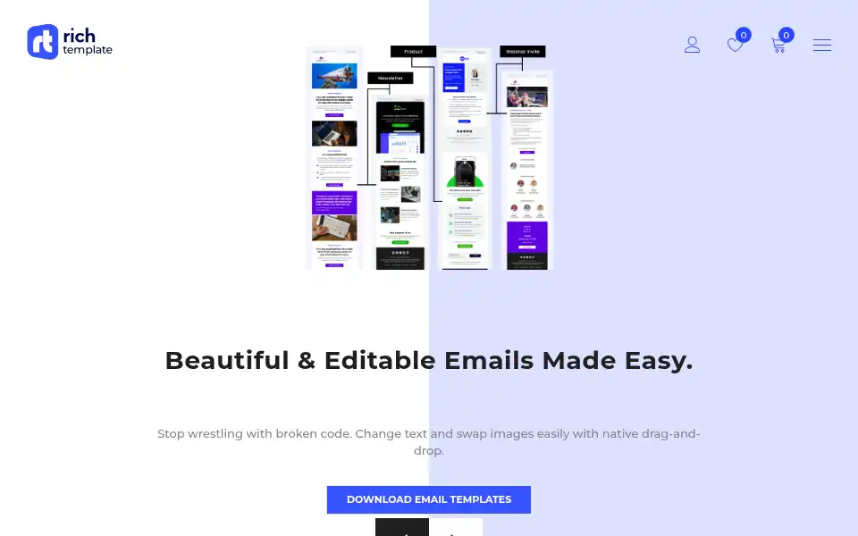 Screenshot of richtemplate.com