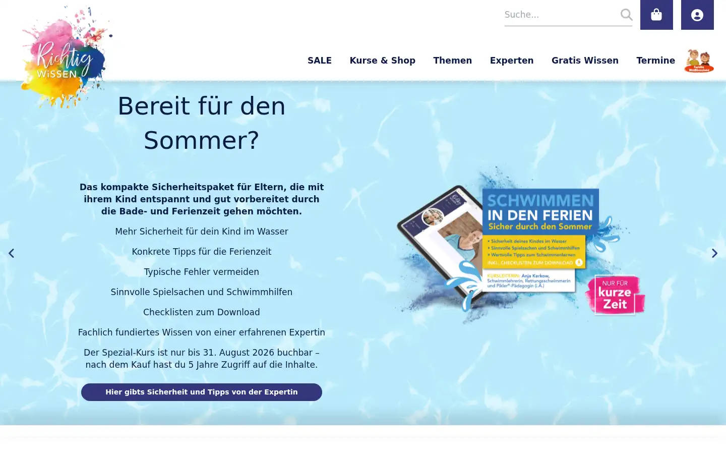 Screenshot of richtigwissen.de