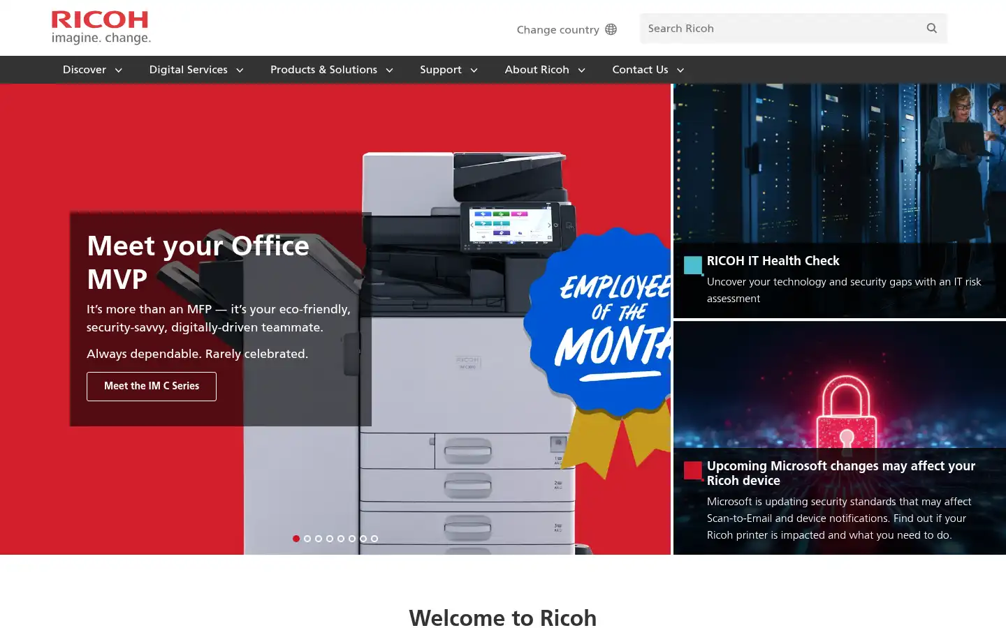 Screenshot of ricoh.com.au