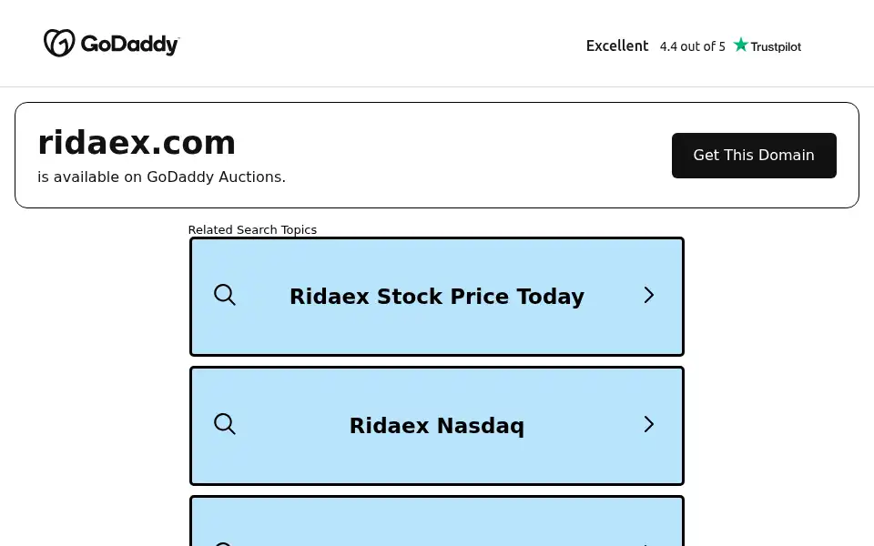 Screenshot of ridaex.com