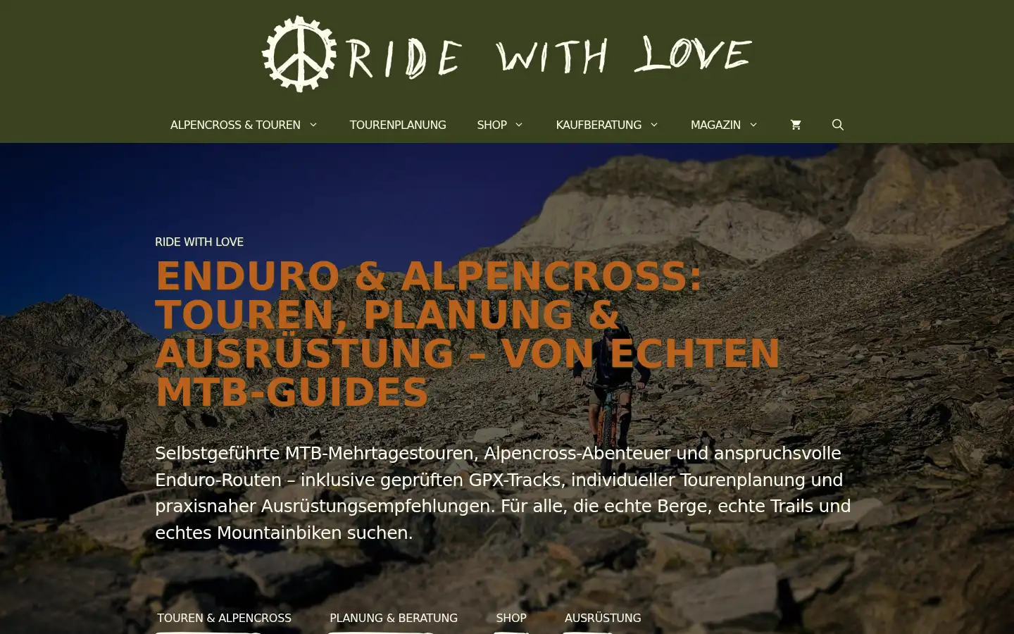 Screenshot of ride-with-love.bike