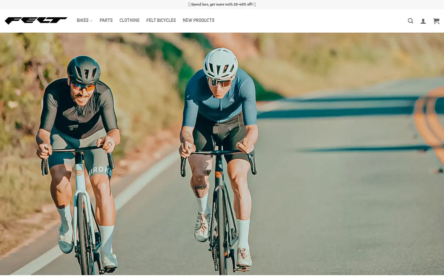 Screenshot of ridefeltbicycles.com