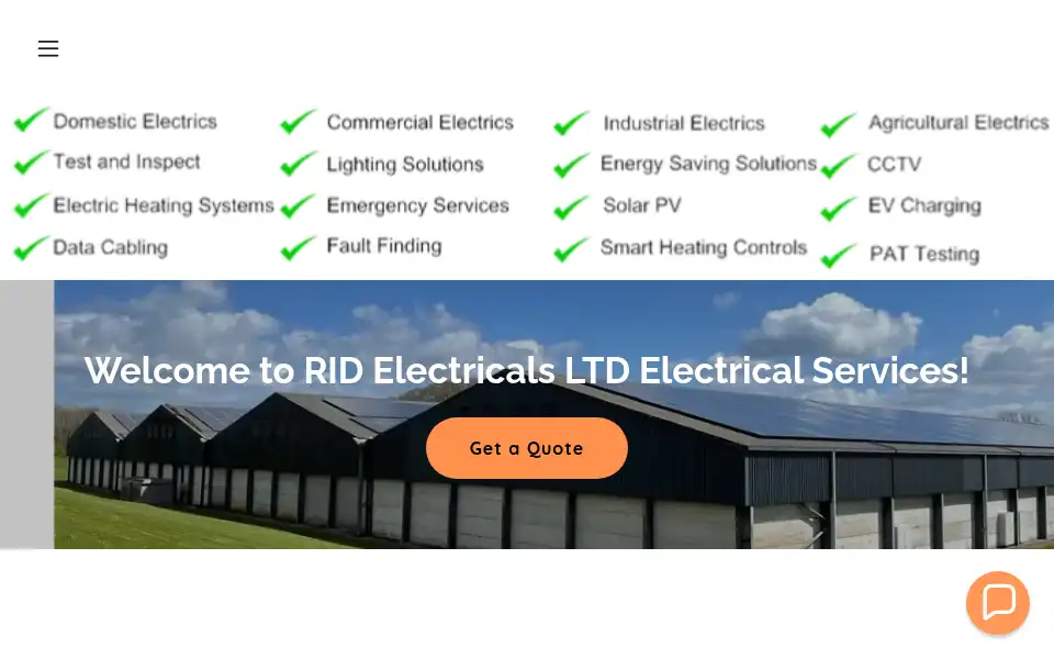 Screenshot of ridelectricals.co.uk