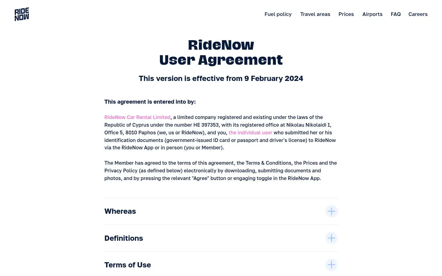 Screenshot of ridenow.tech