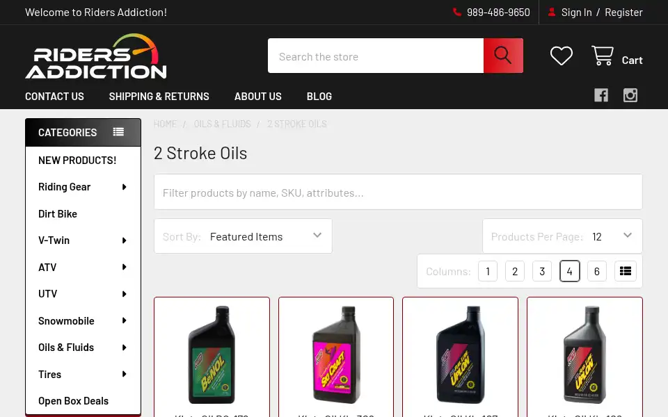 Screenshot of ridersaddiction.com