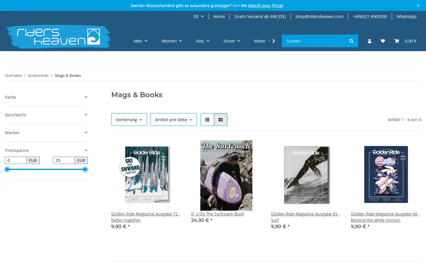 Screenshot of ridersheaven.com