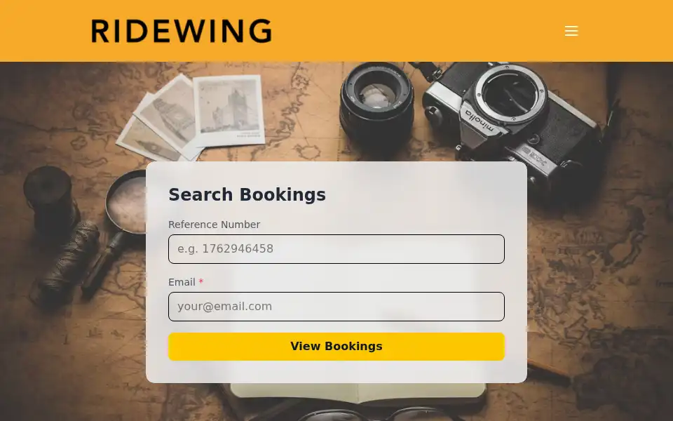 Screenshot of ridewing.co.uk