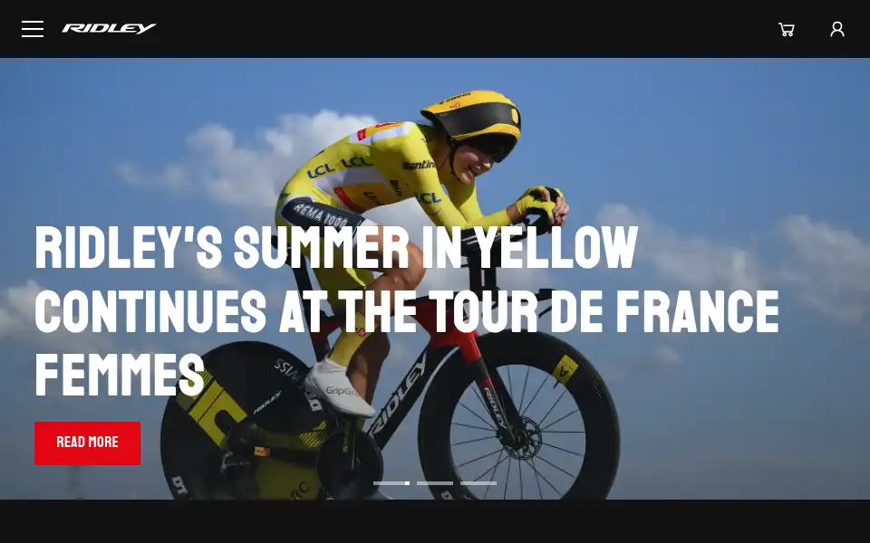 Screenshot of ridley-bikes.com