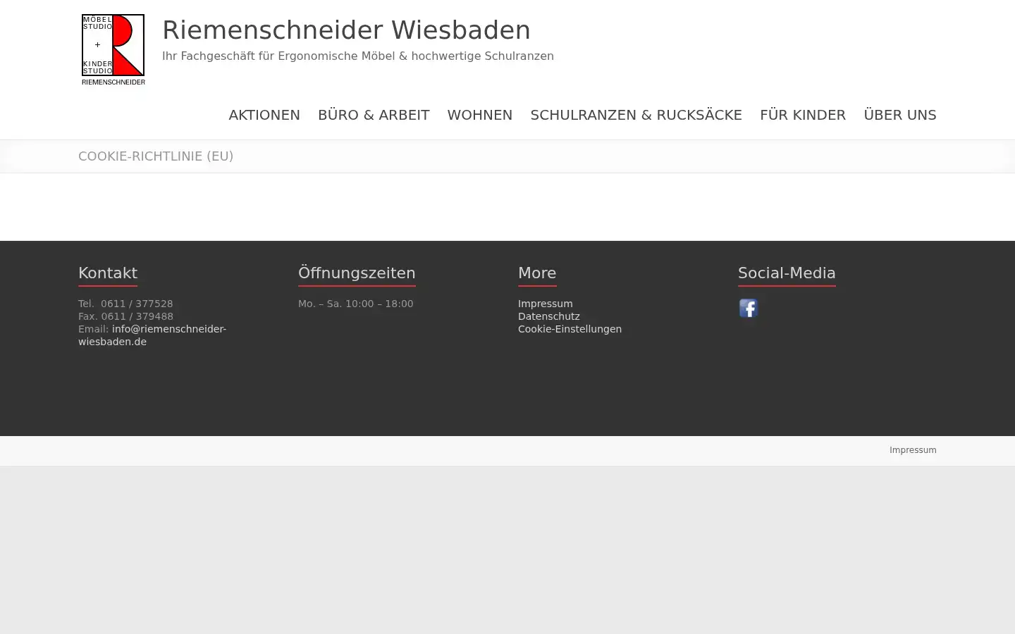 Screenshot of riemenschneider-wiesbaden.de