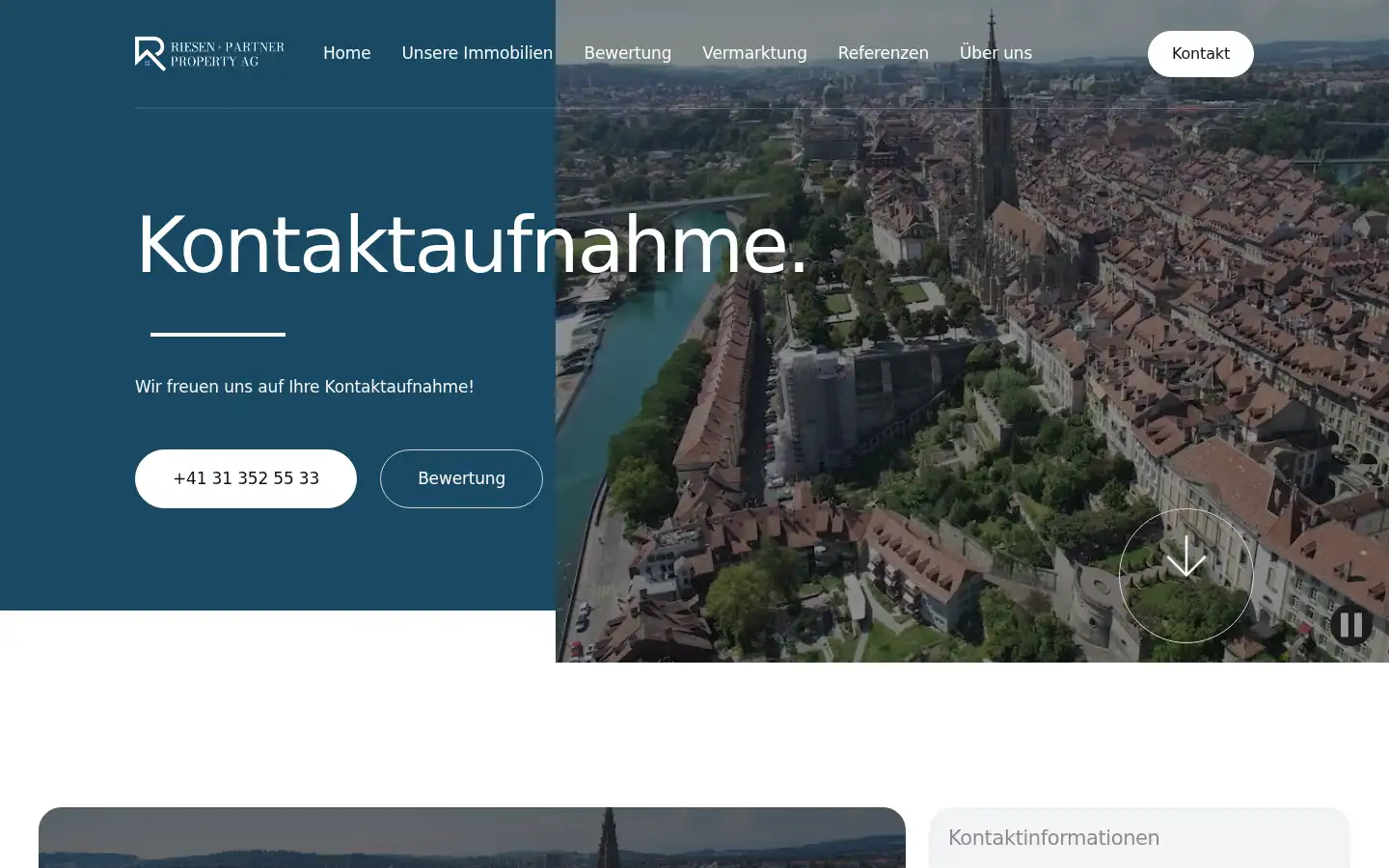 Screenshot of riesenproperty.ch