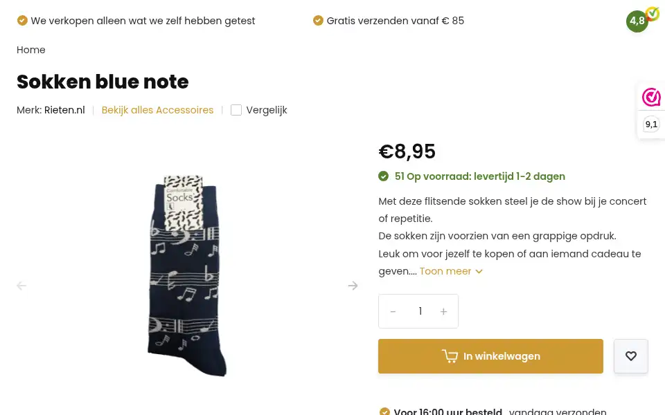 Screenshot of rieten.nl