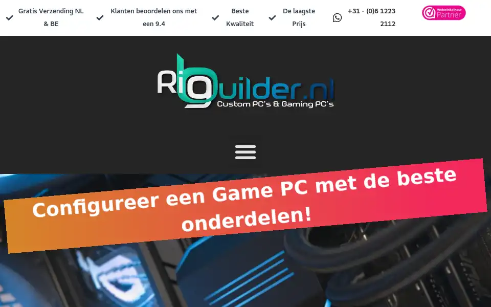 Screenshot of rigbuilder.nl