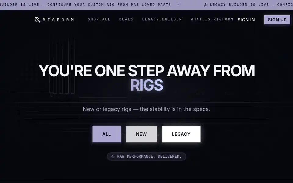 Screenshot of rigform.com