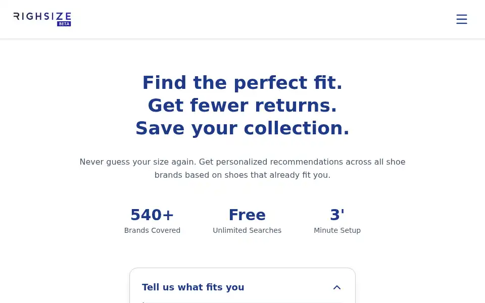 Screenshot of righsize.com