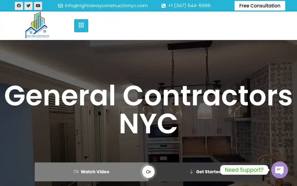 Screenshot of rightawayconstructionyc.com