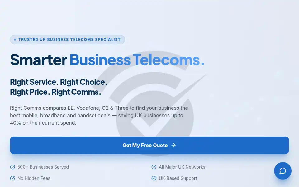 Screenshot of rightcomms.co.uk