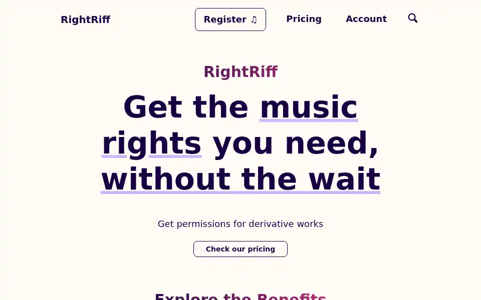 Screenshot of rightriff.com
