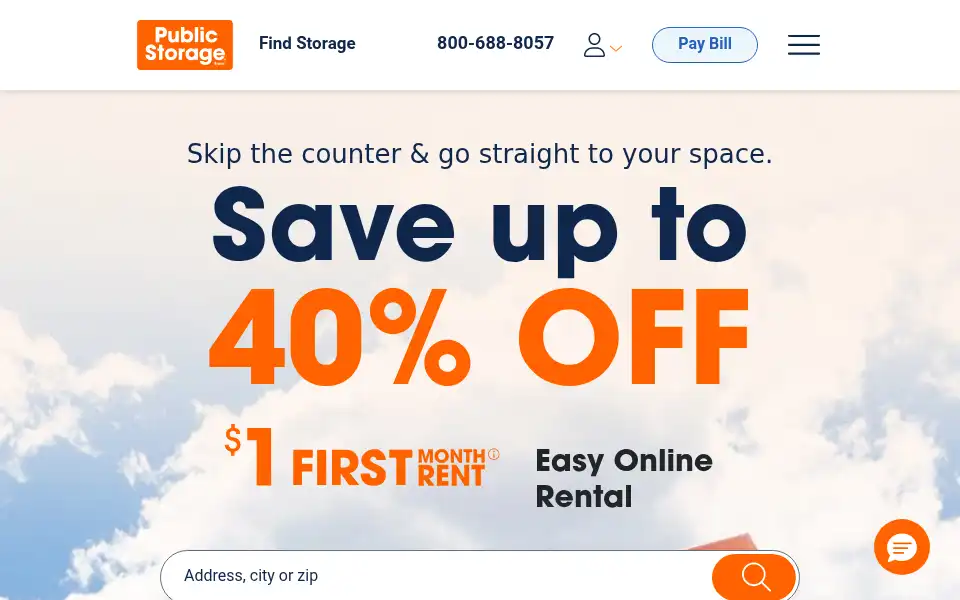 Screenshot of rightspacestorage.com