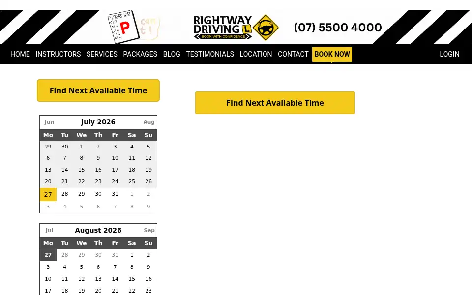 Screenshot of rightwaydriving.com.au