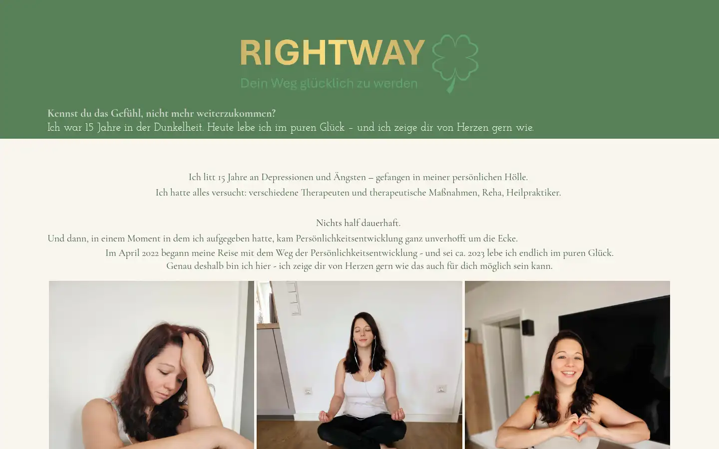 Screenshot of rightwayzumglueck.de