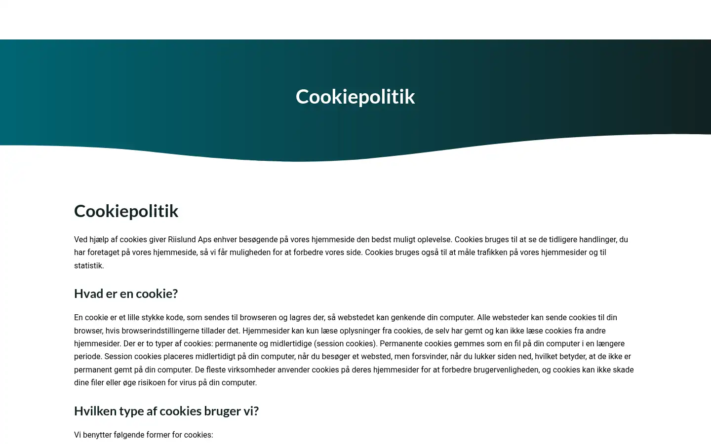 Screenshot of riislund.dk