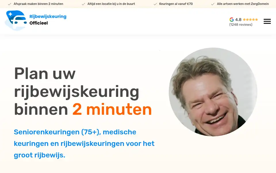 Screenshot of rijbewijskeuringofficieel.nl