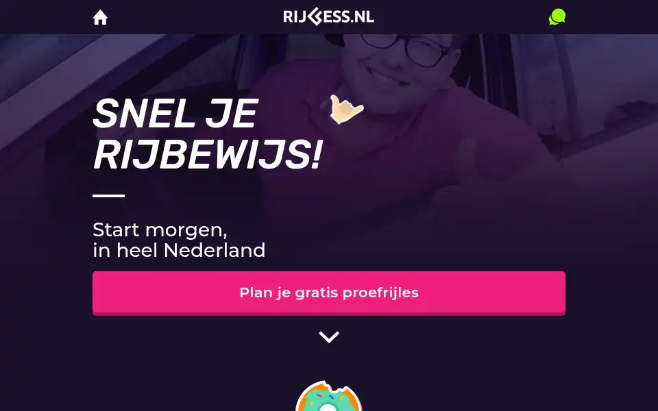 Screenshot of rijless.nl