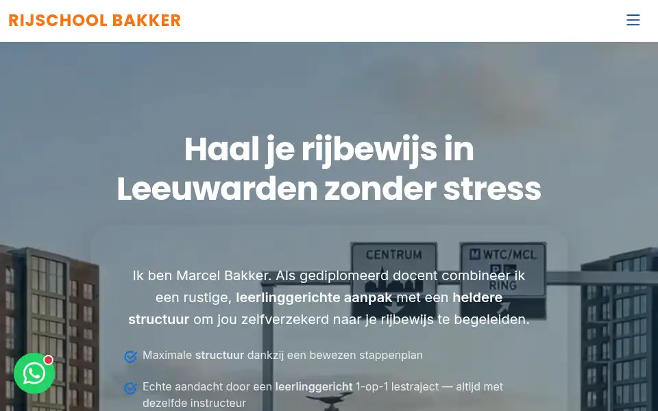 Screenshot of rijschool-bakker.nl