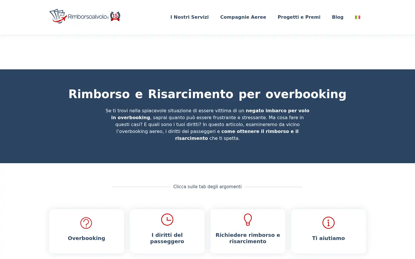 Screenshot of rimborsoalvolo.it